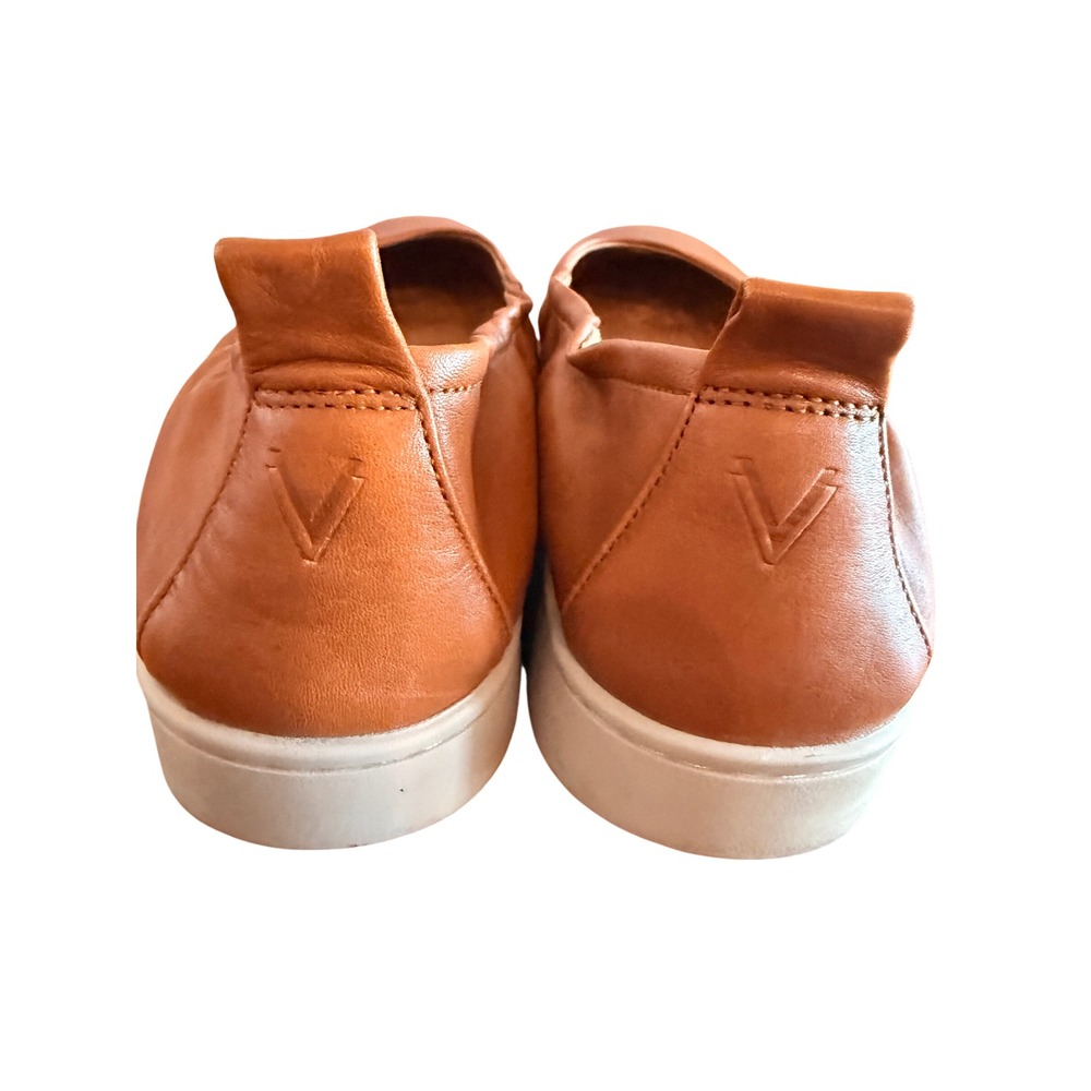Vionic Uptown Ballet Flats Womens 9 Cognac Leather Orthotic Comfort Shoes - Picture 8 of 14